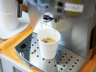 写真：無料ウェルカムコーヒーサービス