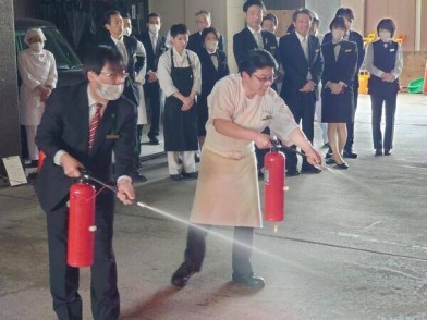 山形グランドホテル_自衛消防訓練1