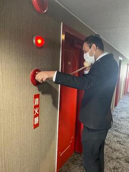 ホテルセレクトイン島田駅前_自衛消防訓練2