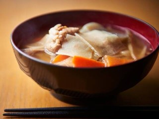 写真：朝食に名物あり！栃木名物かんぴょう入り、具だくさん豚汁