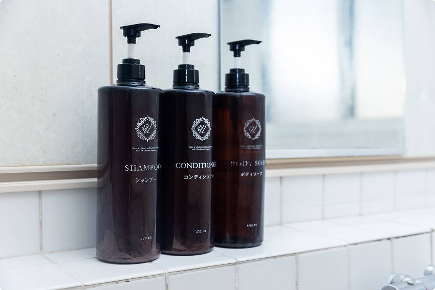 ボディソープ、シャンプー、リンス