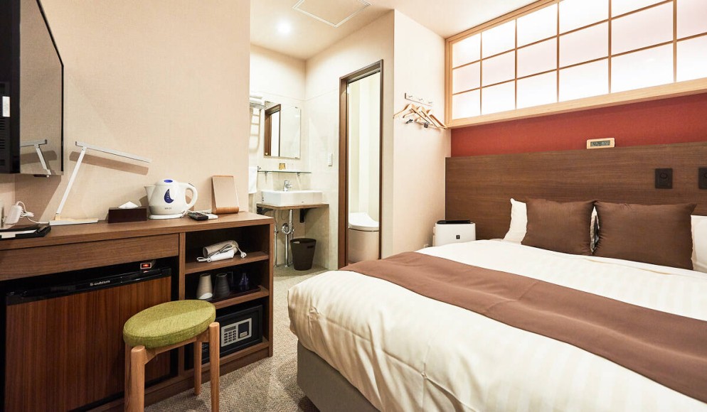 ダブルルーム：いやし処ほてる寛楽埼玉・本庄早稲田ひのきの館 