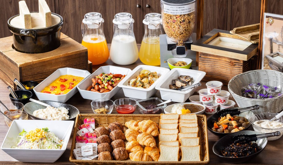 朝食：いやし処ほてる寛楽埼玉・本庄早稲田ひのきの館 