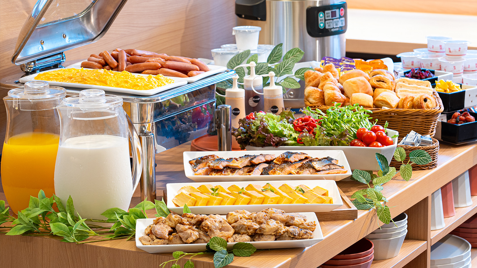 朝食：いやし処ほてる寛楽 久留米駅前 