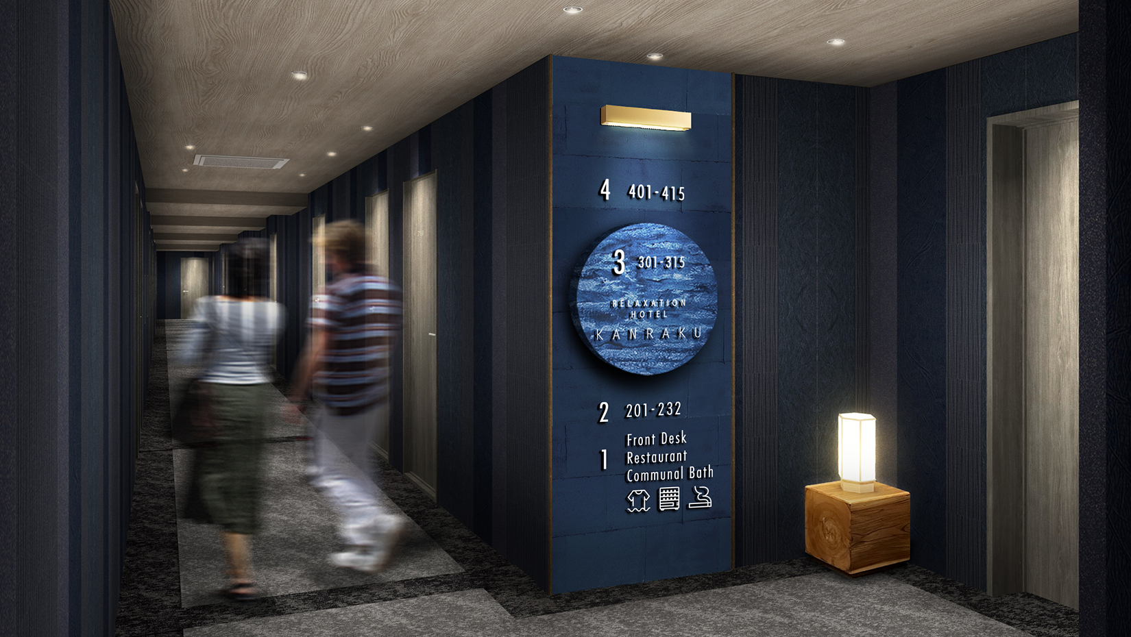 エレベーターホール ：ほてる寛楽プレミア富士山