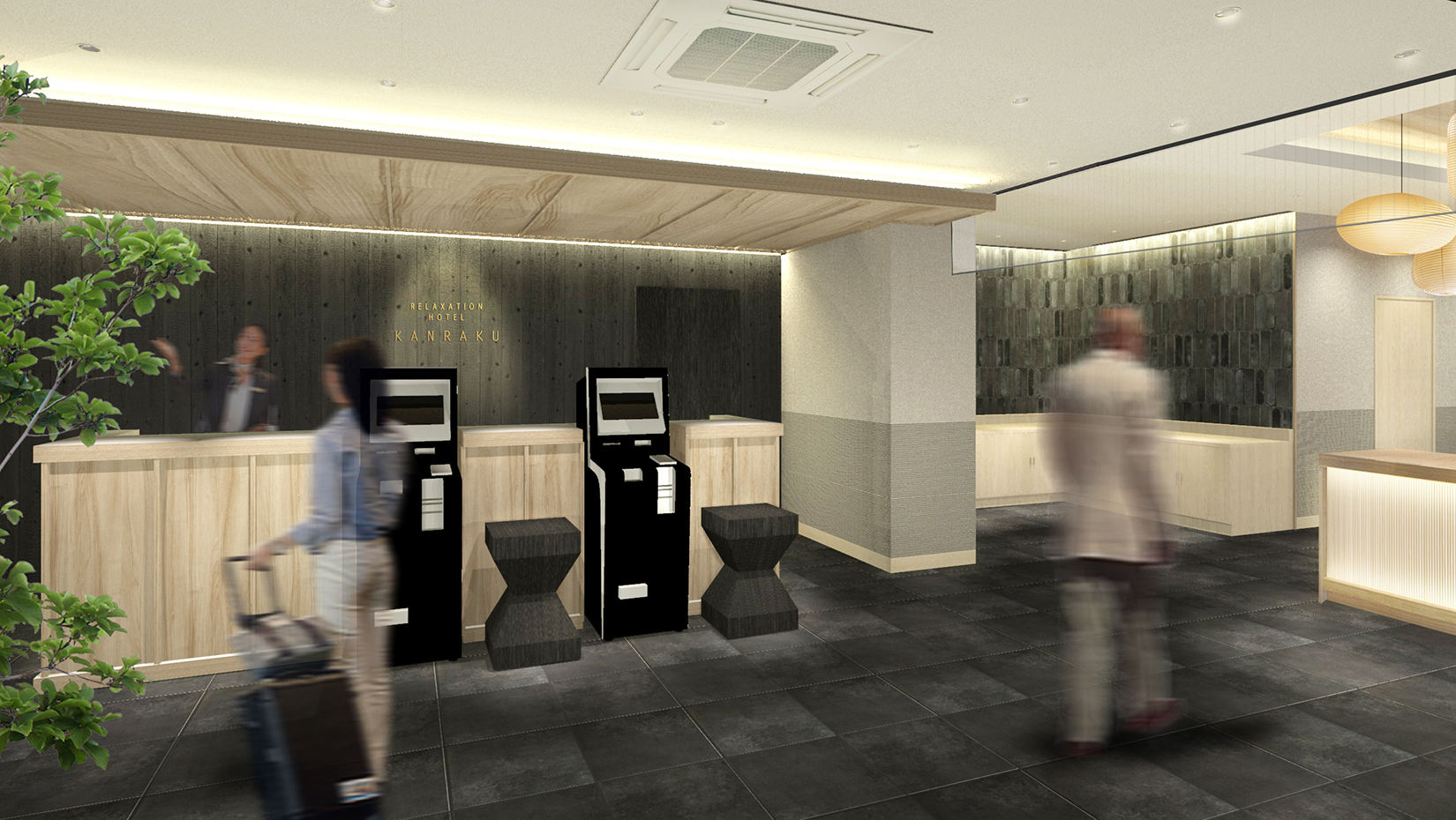 チェックイン機：ほてる寛楽プレミア富士山