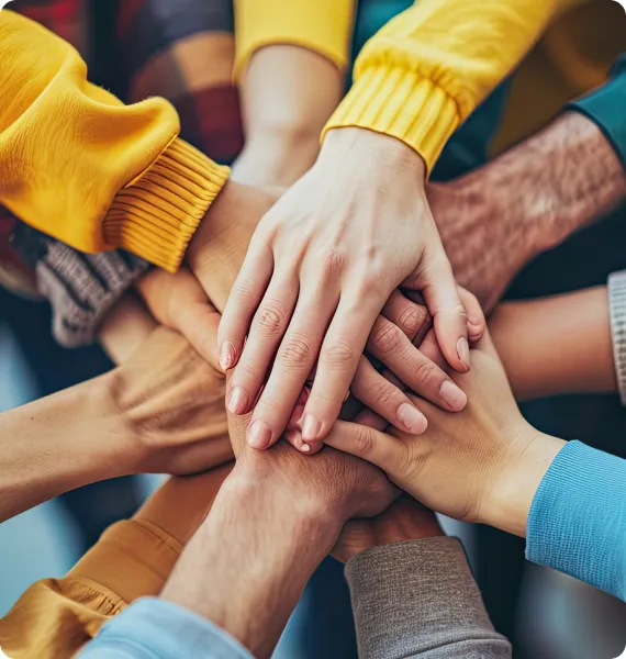 イメージ:手を合わせる